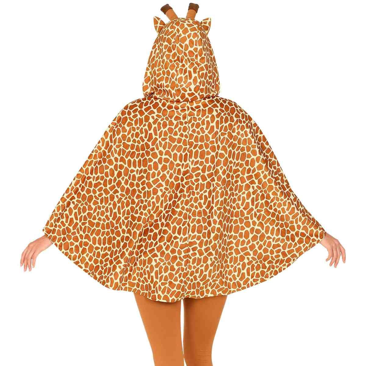 Poncho giraffa cappuccio