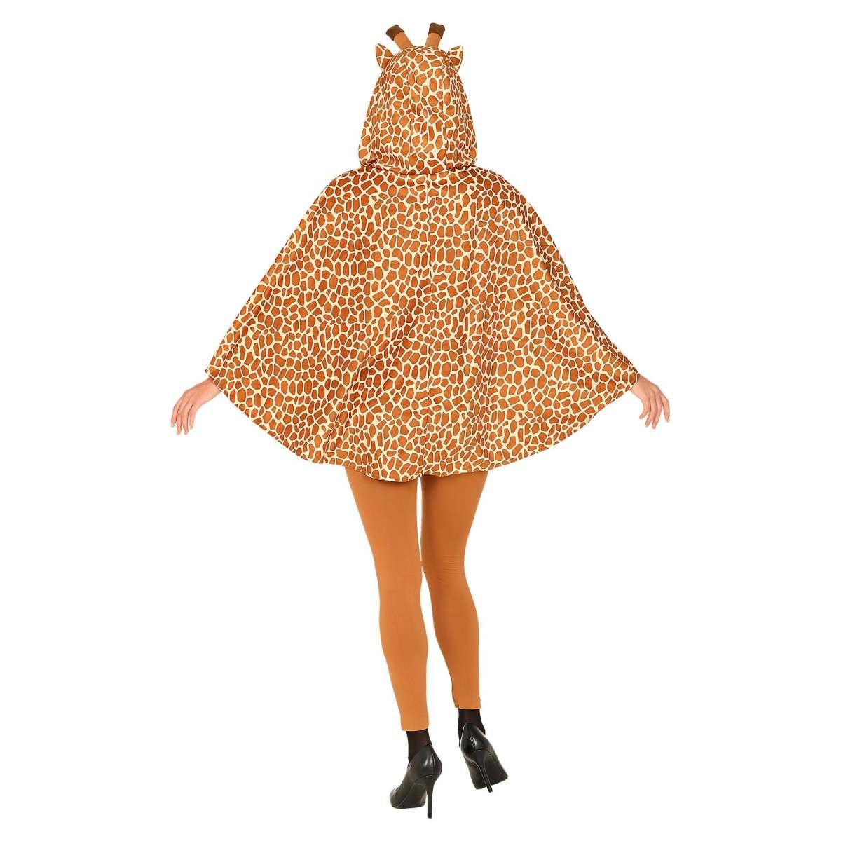Poncho giraffa cappuccio