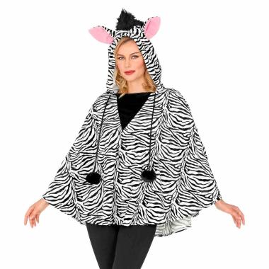 Poncho zebra cappuccio