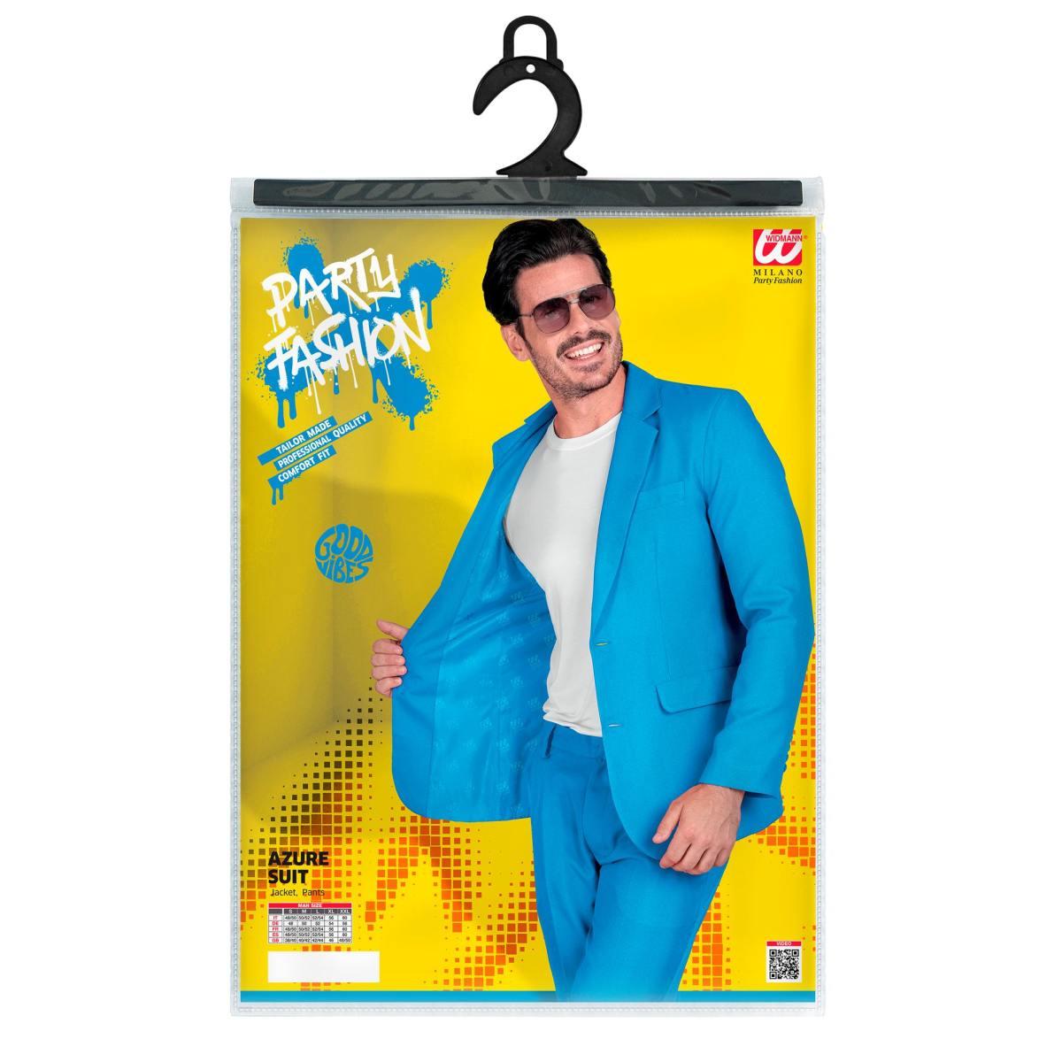 Costume completo party disco azzurro