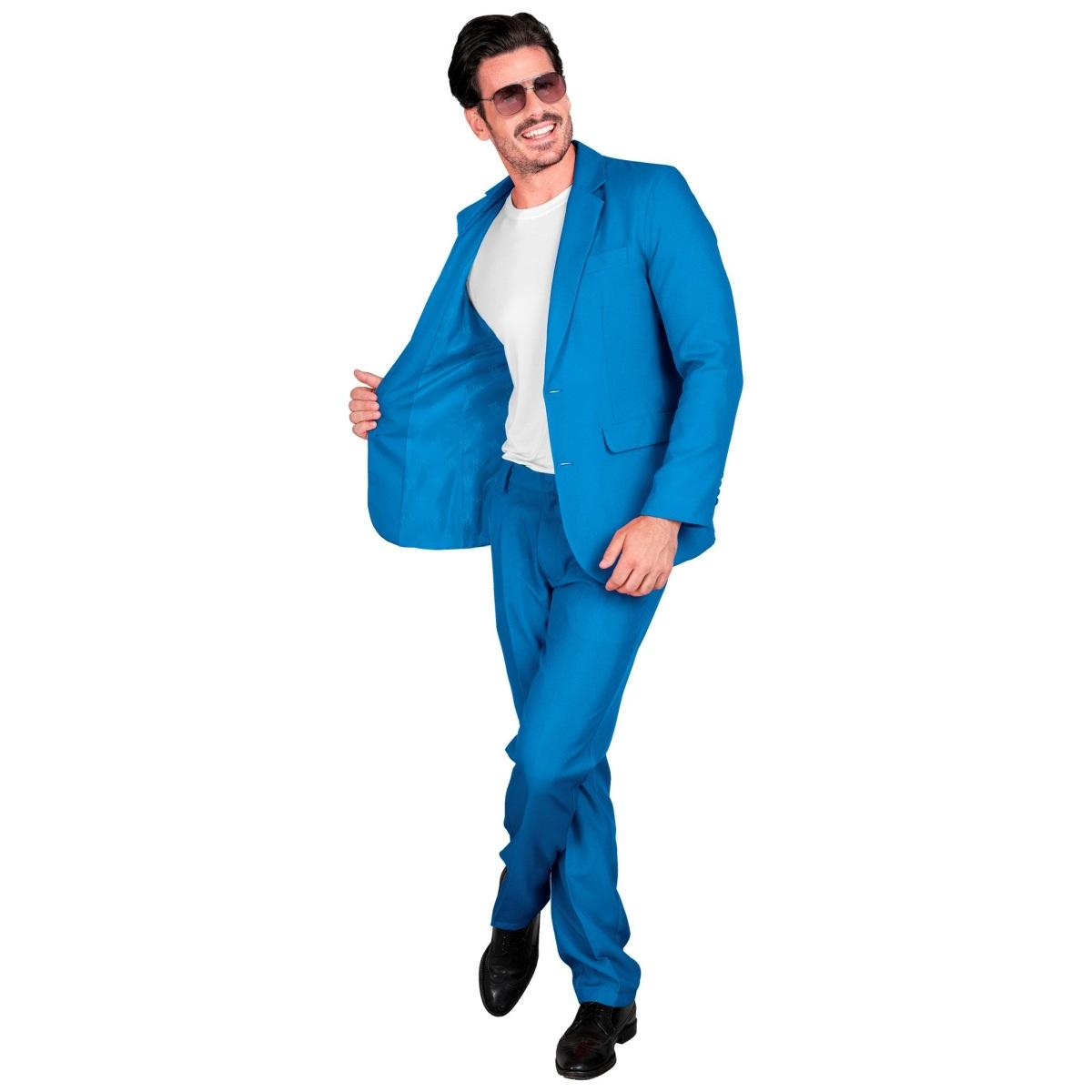 Costume completo party disco azzurro