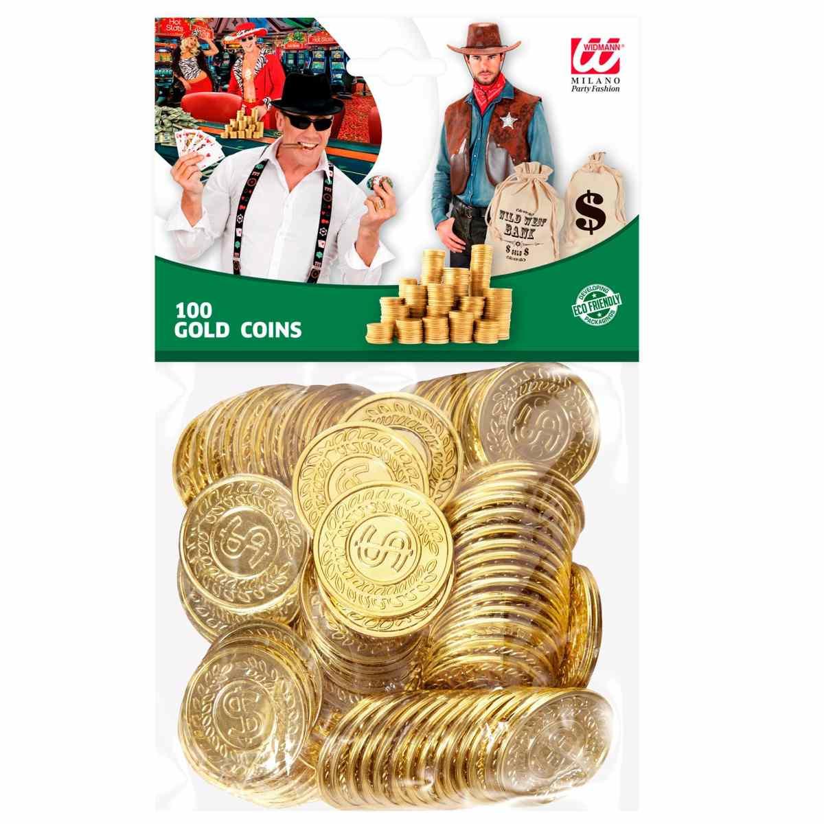 Monete oro pvc Set 100 pz