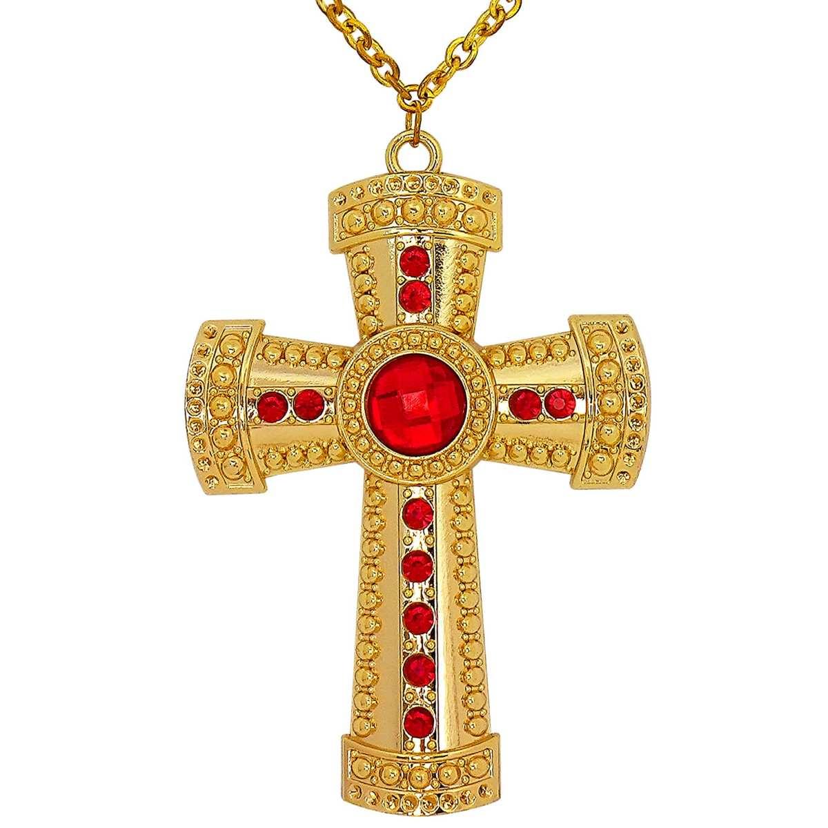 Collana metallo oro croce