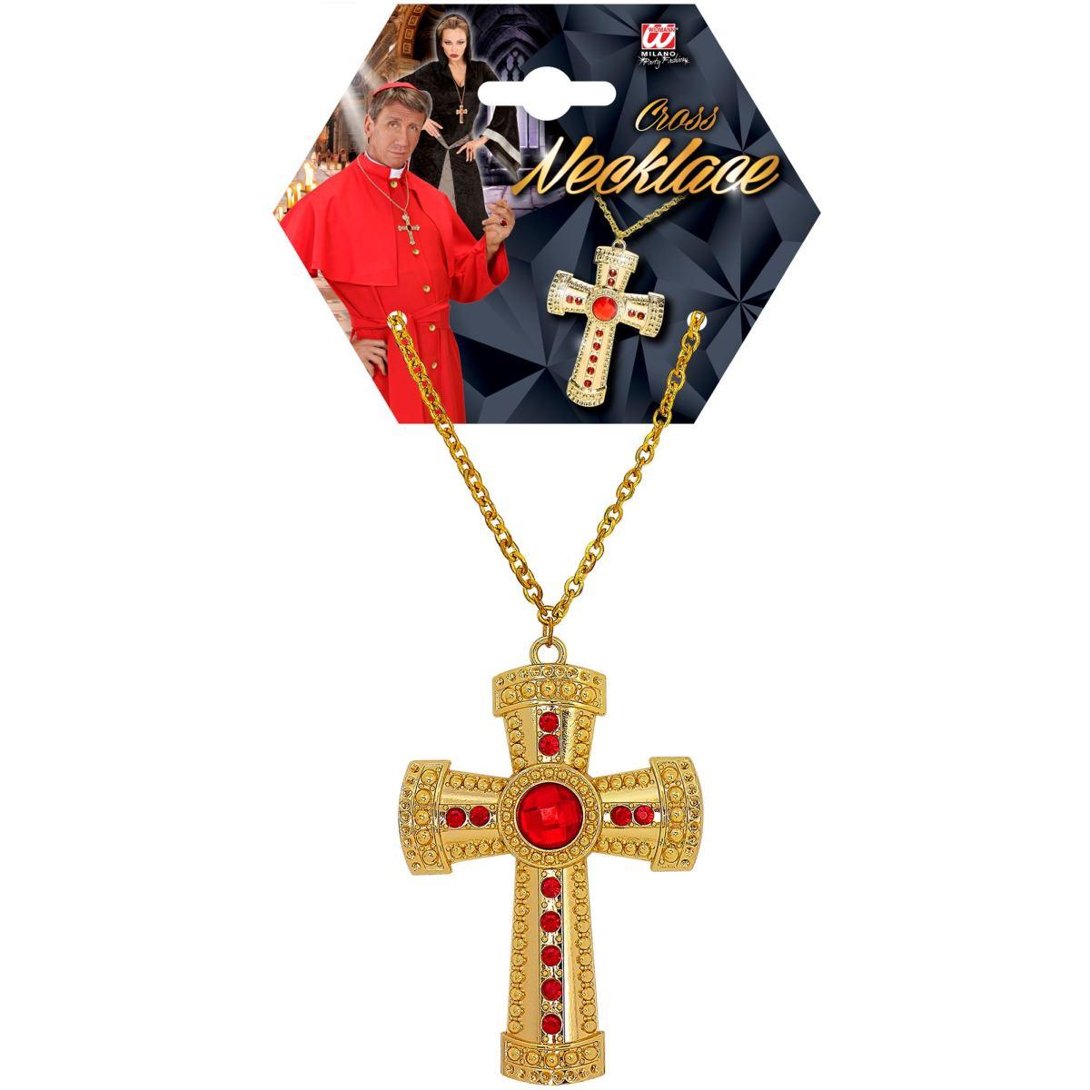 Collana metallo oro croce