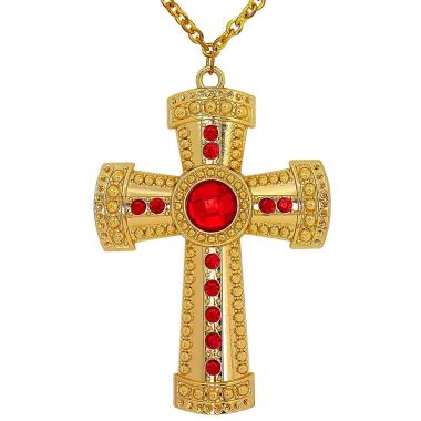 Collana metallo oro croce