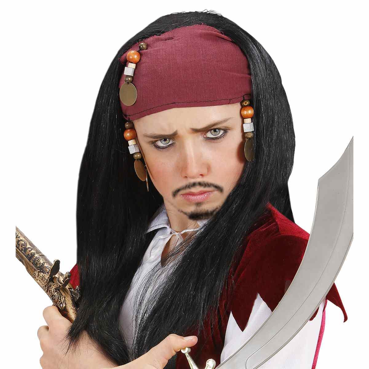 Parrucca pirata dei caraibi bandana liscia baby