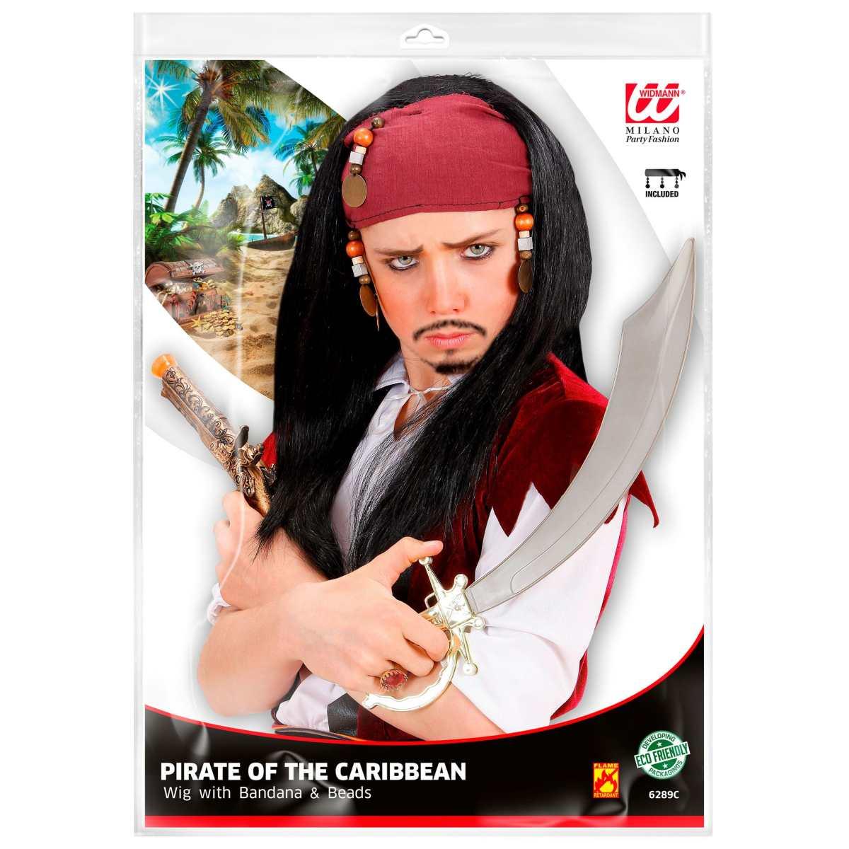 Parrucca pirata dei caraibi bandana liscia baby
