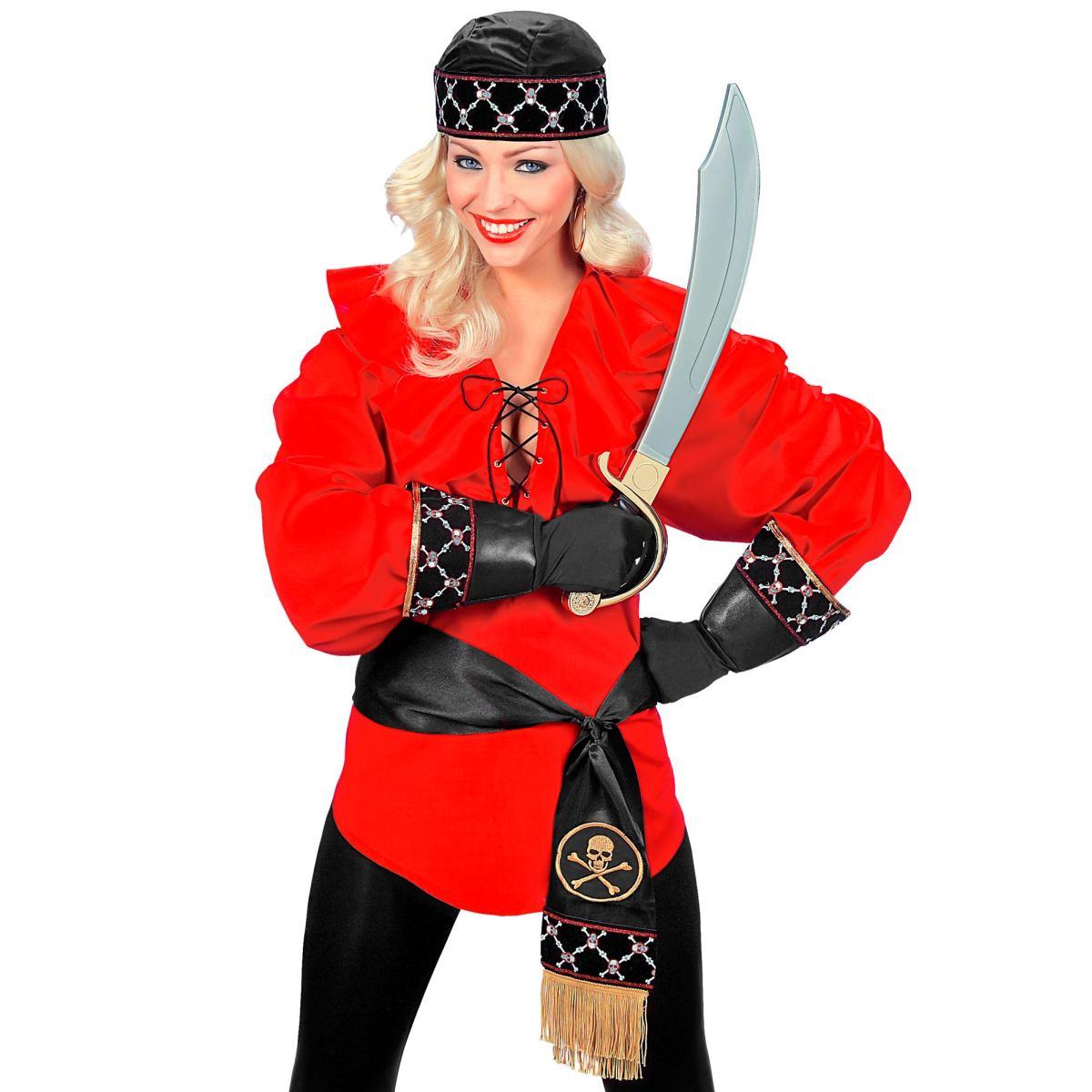 Cintura pirata raso nera decori