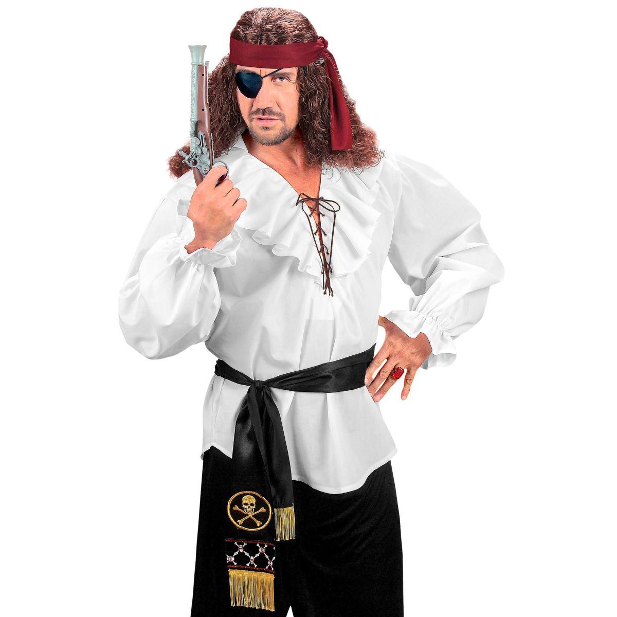 Cintura pirata raso nera decori