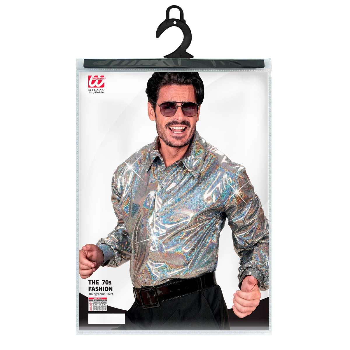 Camicia argento olografica disco