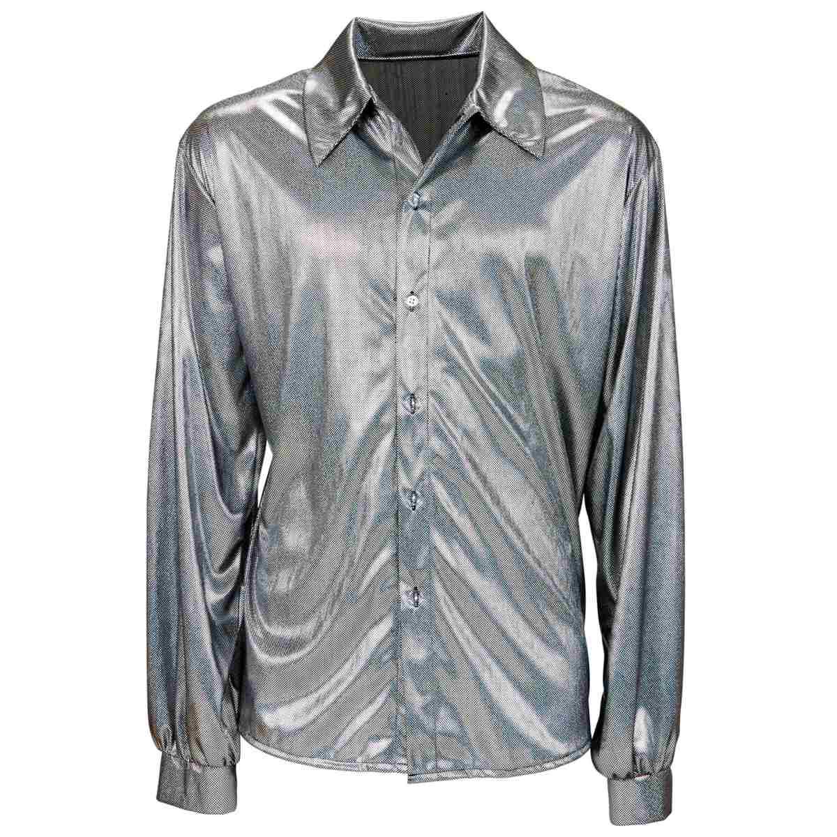 Camicia argento olografica disco