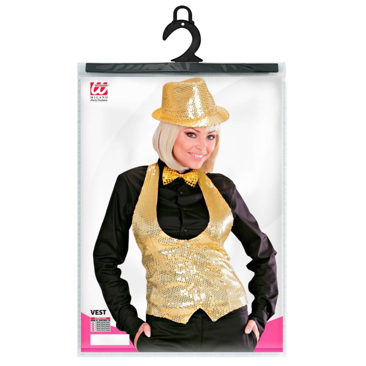 Costume gilet oro paillettes