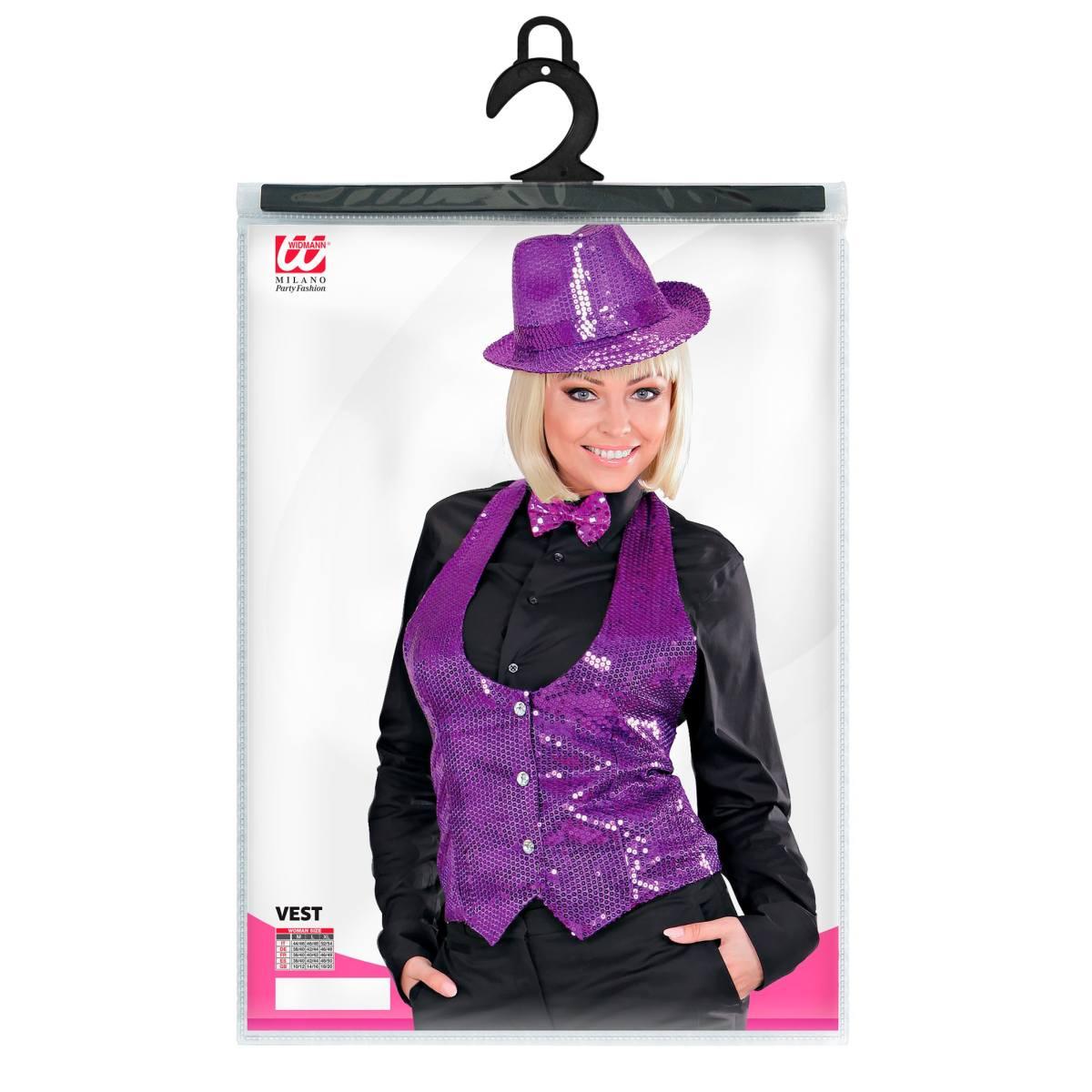 Costume gilet viola paillettes