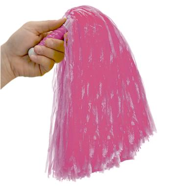 Pompon rosa manico