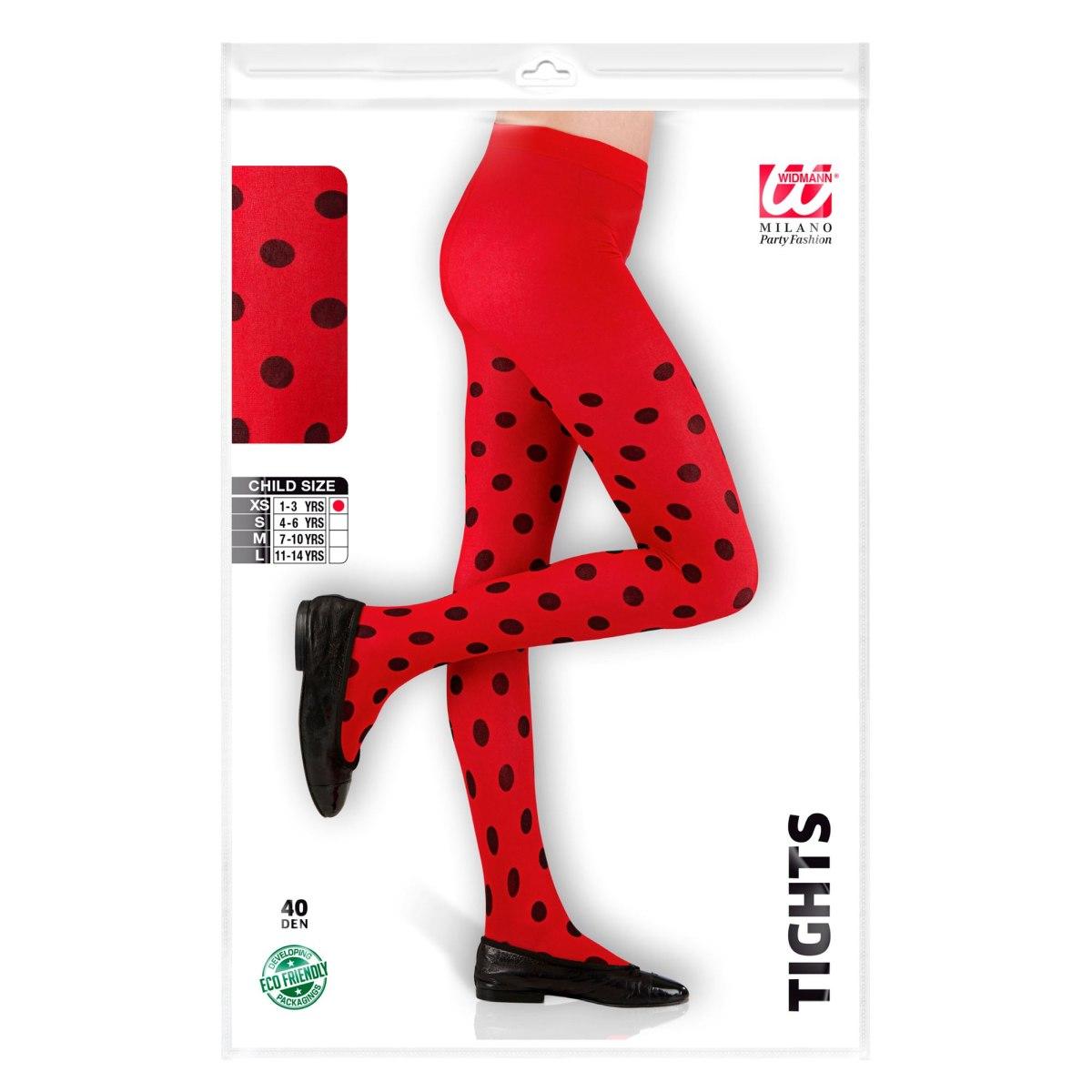 Collant pois coccinella nere rosse
