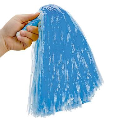 Pompon azzurro manico