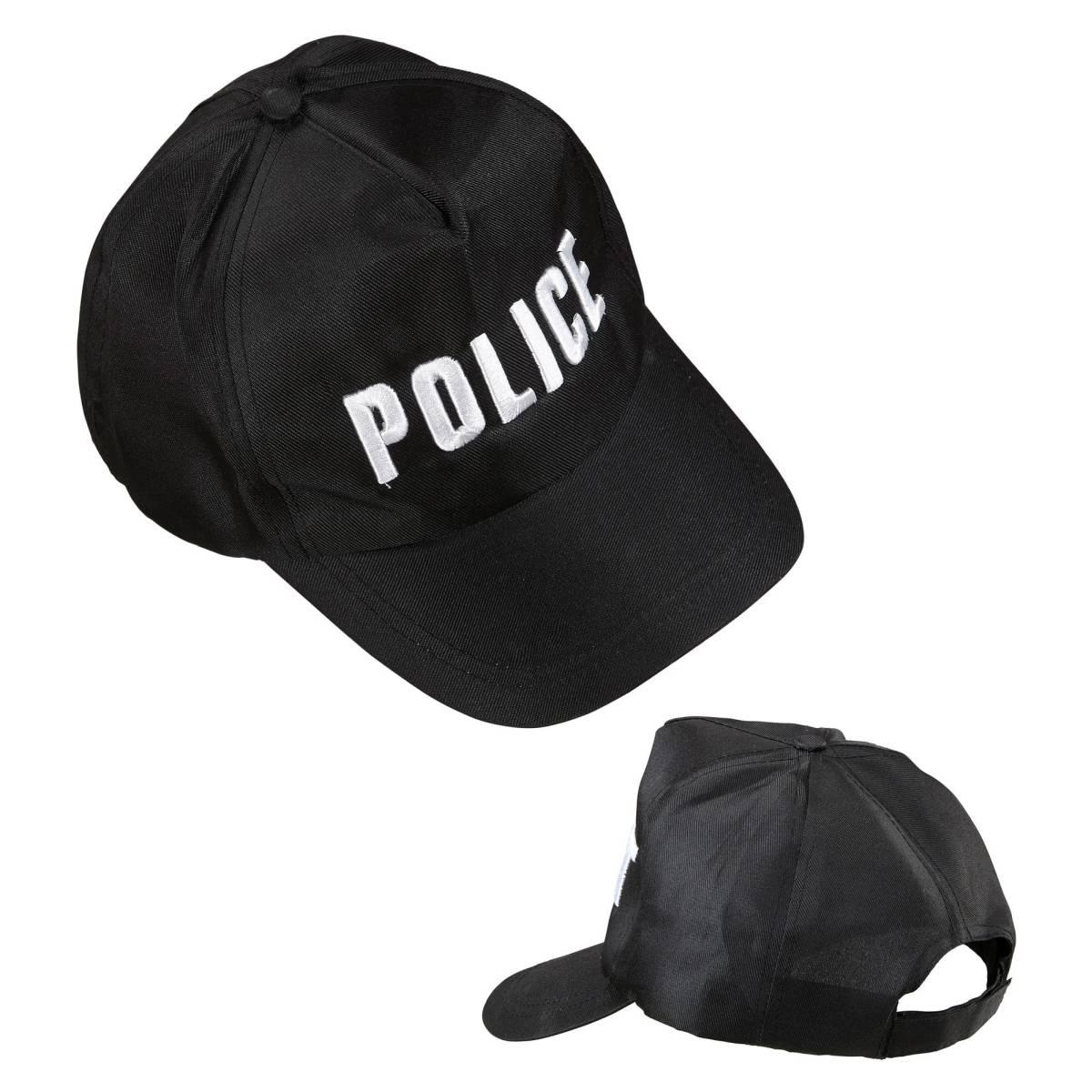 Cappello poliziotto nero visiera regolabile