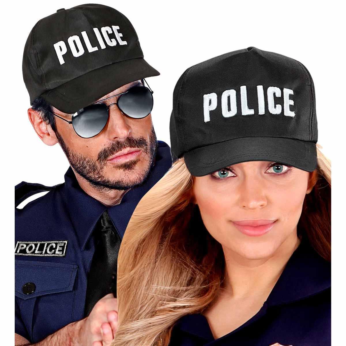 Cappello poliziotto nero visiera regolabile
