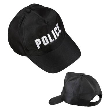 Cappello poliziotto nero visiera regolabile