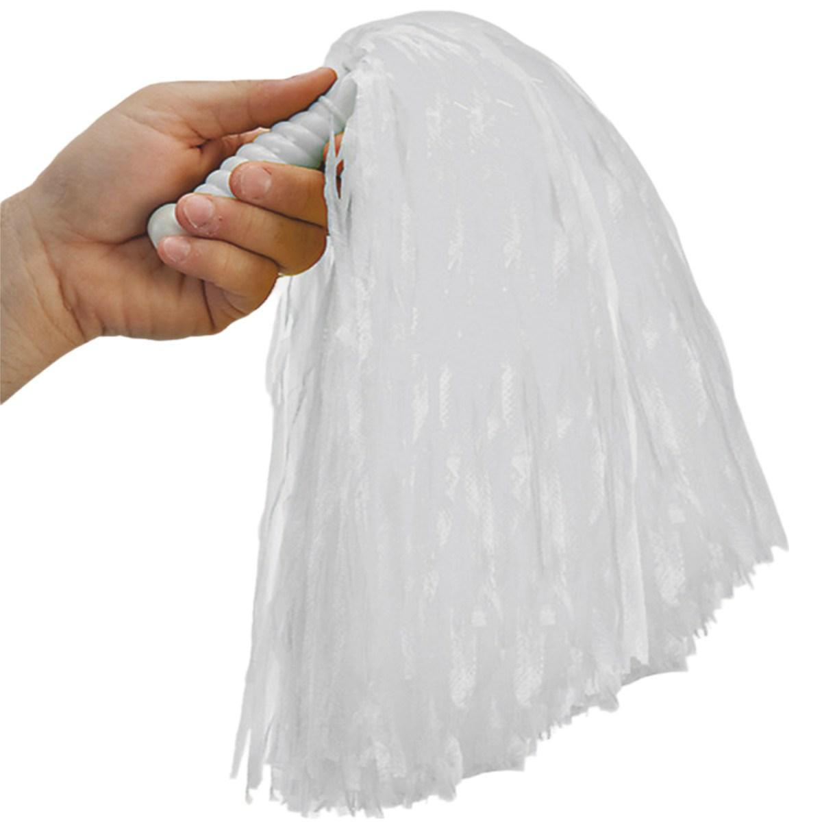 Pompon bianco manico