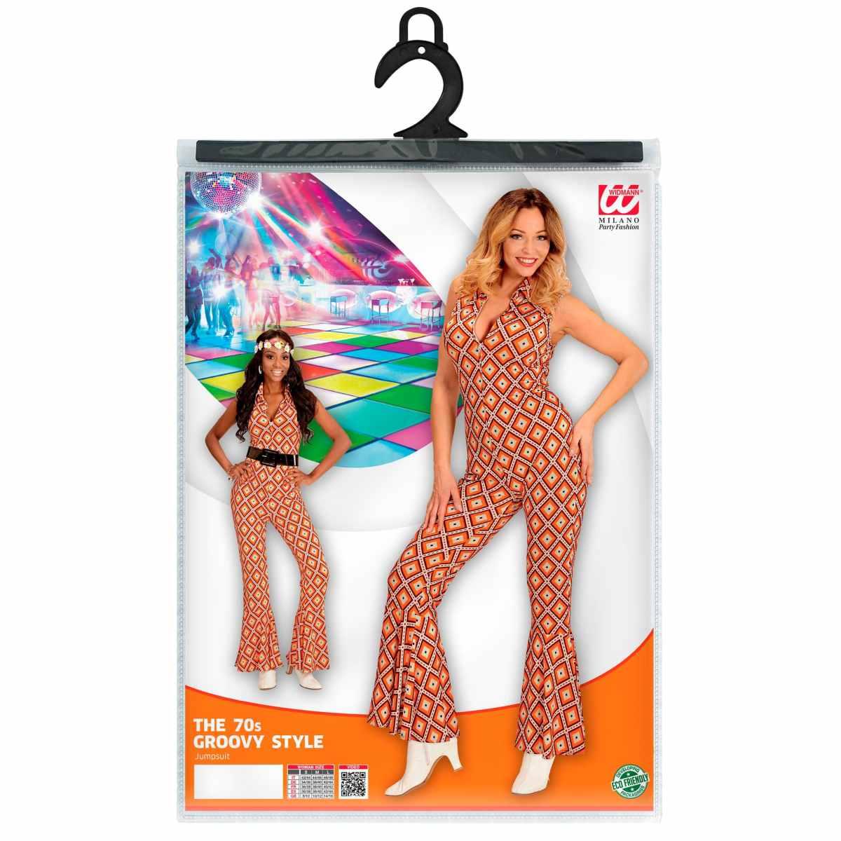 Costume tuta disco anni 70 rombi