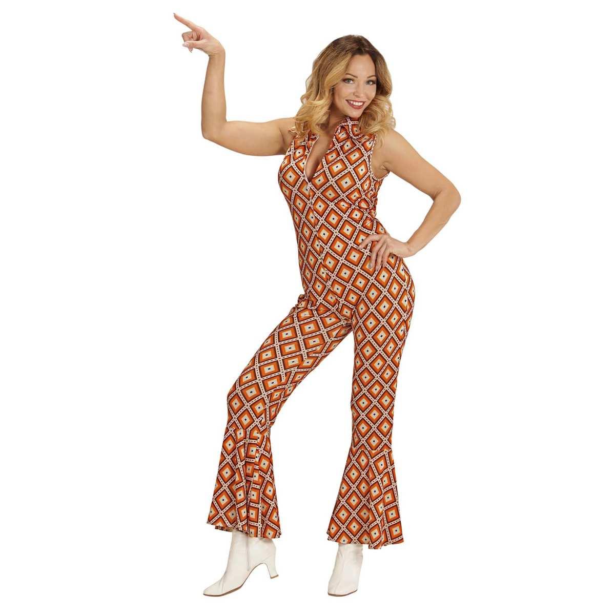 Costume tuta disco anni 70 rombi