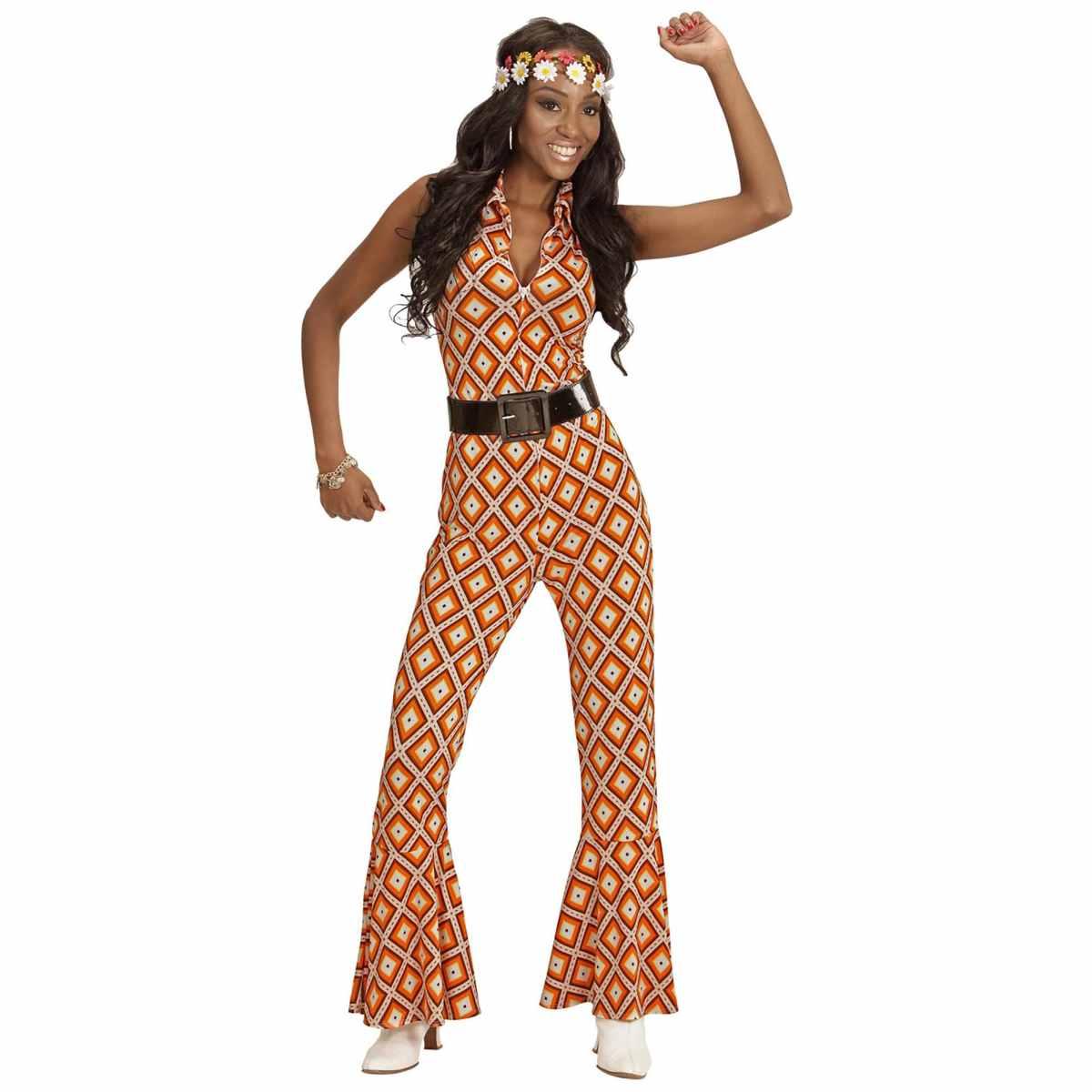Costume tuta disco anni 70 rombi