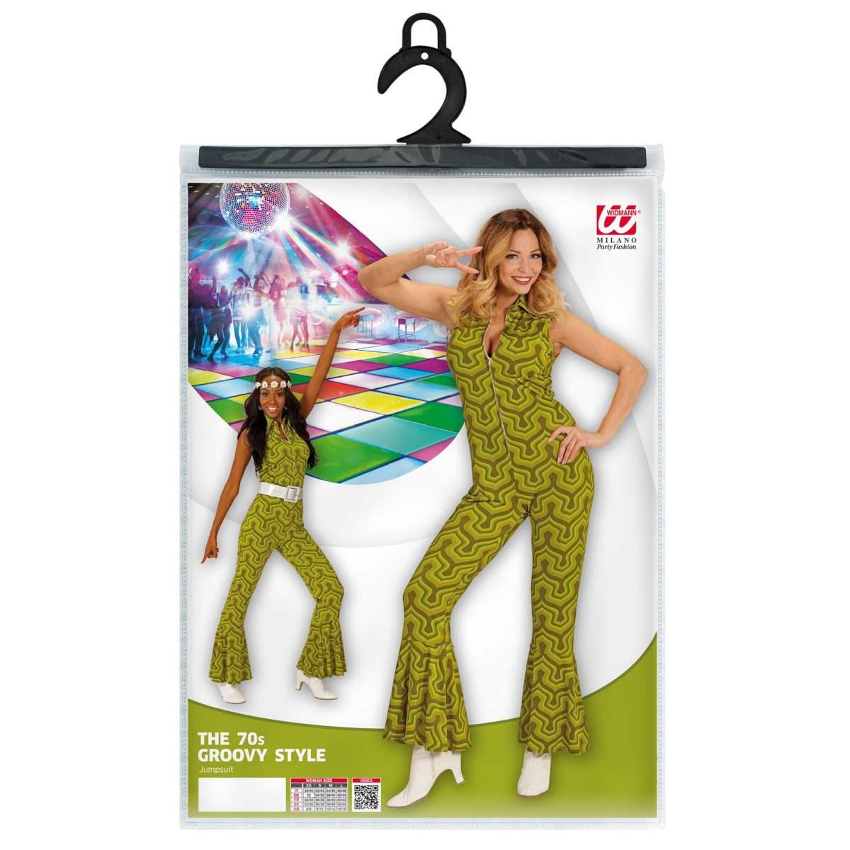 Costume tuta disco anni 70 verde