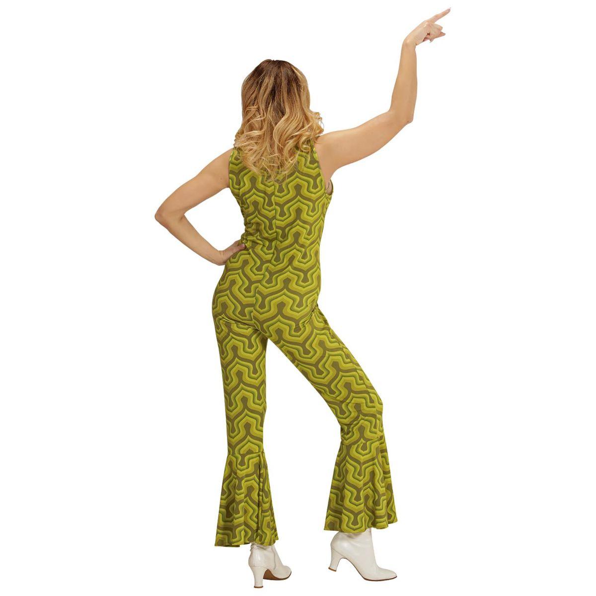Costume tuta disco anni 70 verde