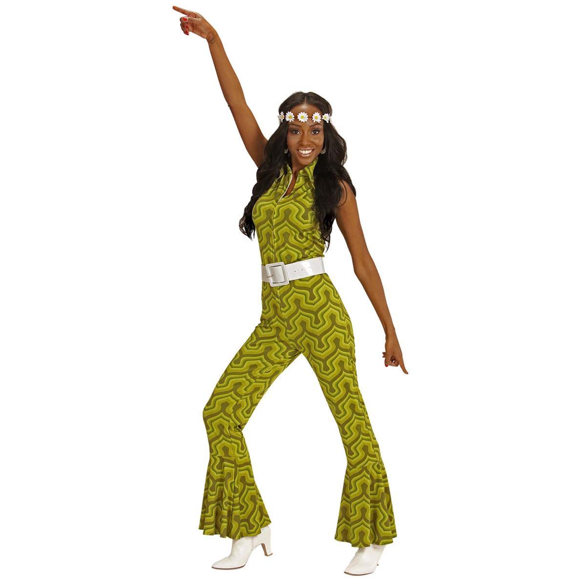 Costume tuta disco anni 70 verde