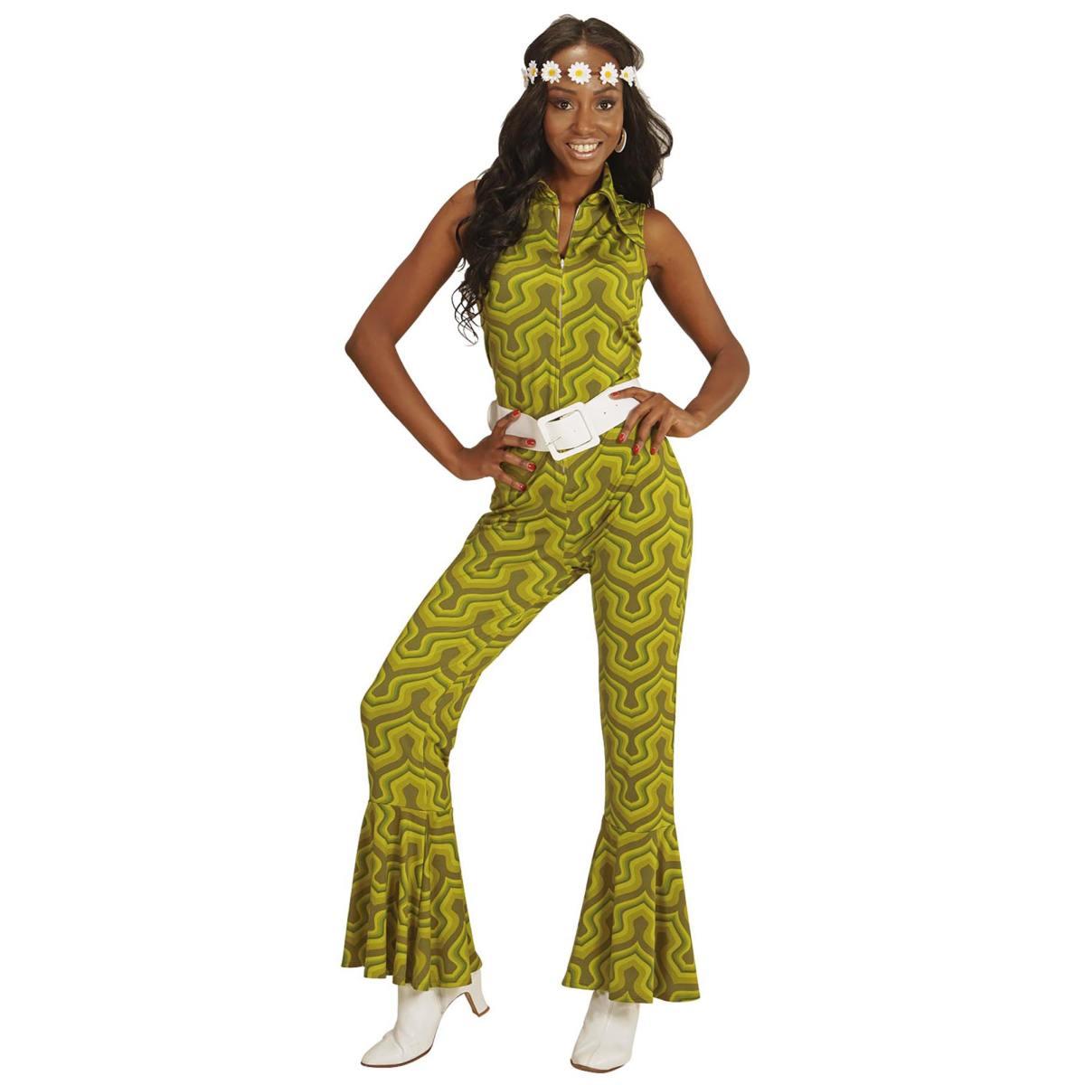 Costume tuta disco anni 70 verde