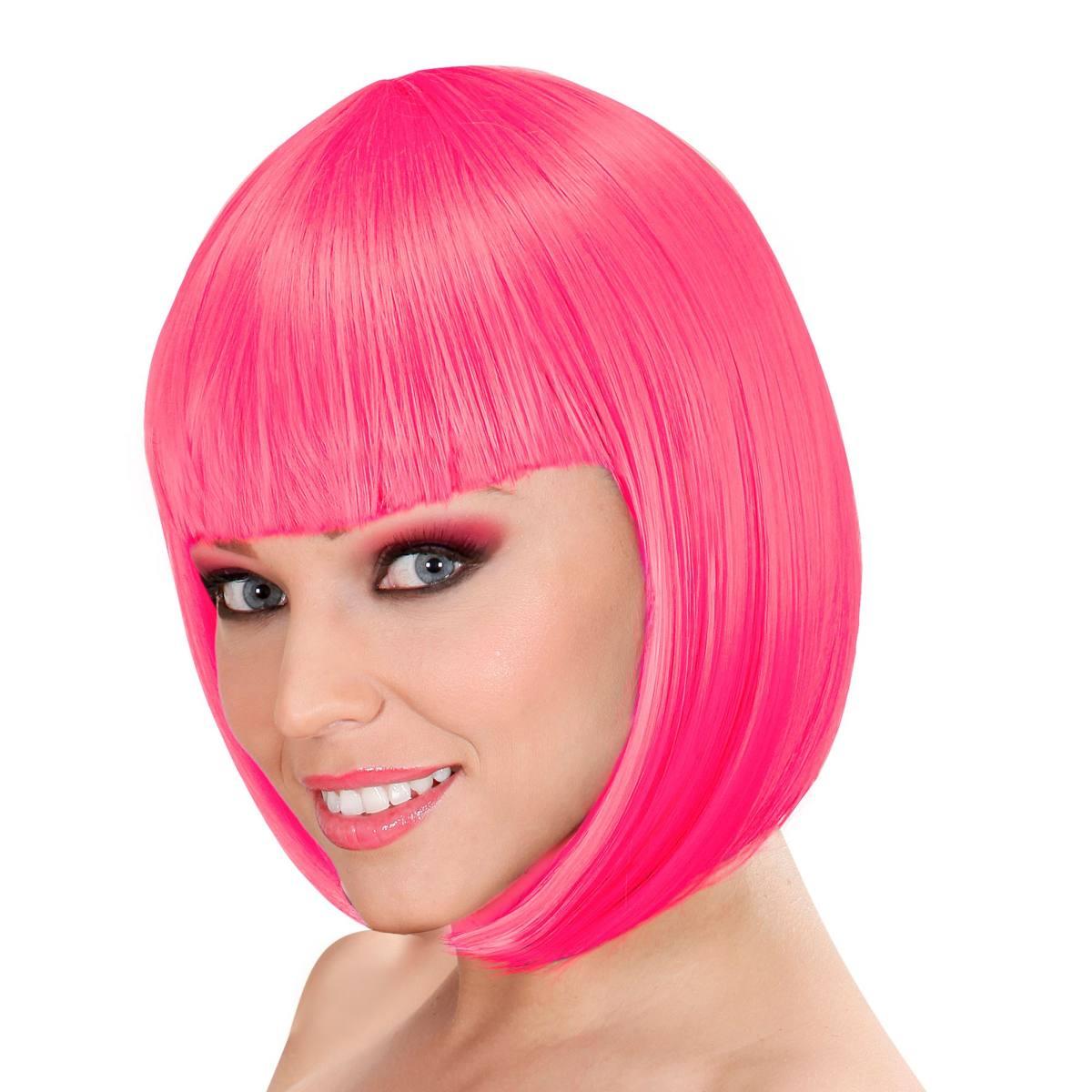 Parrucca caschetto lou rosa frangia