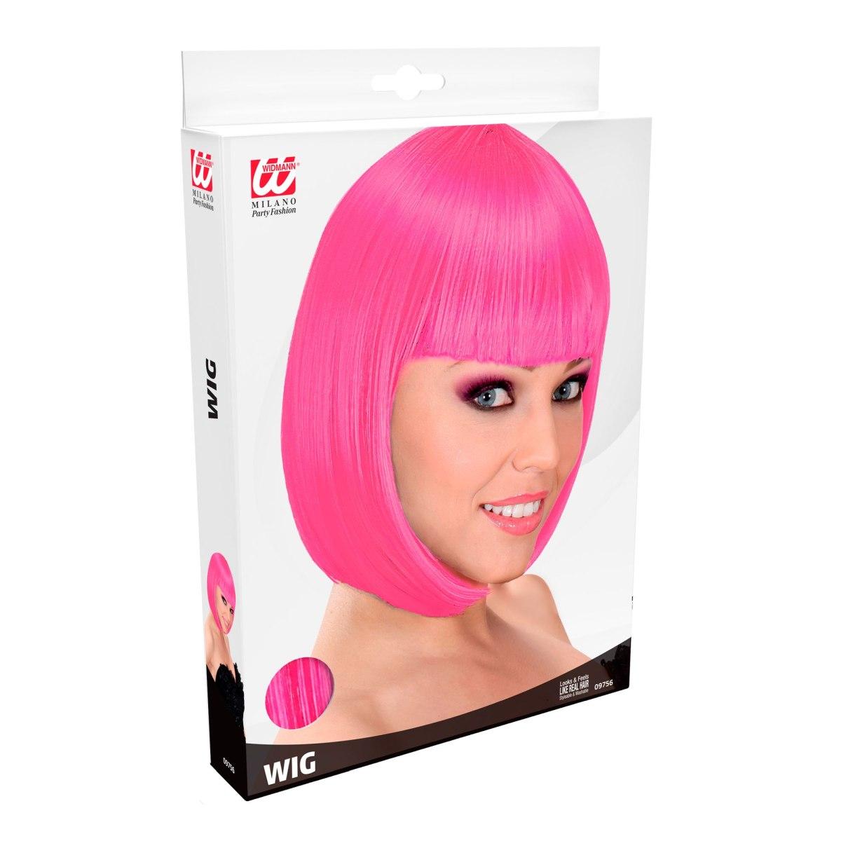 Parrucca caschetto lou rosa frangia