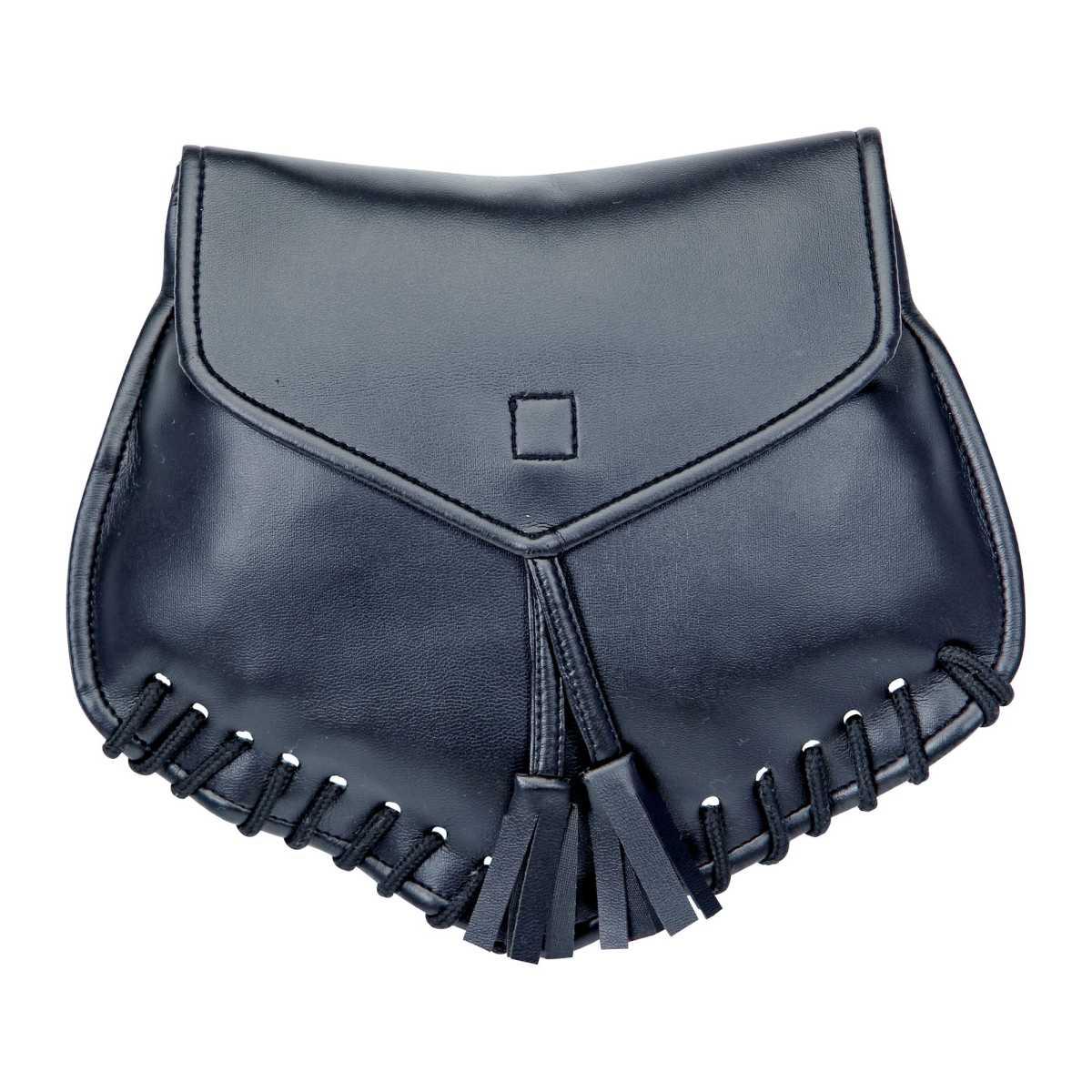 Borsa similpelle nera per cintura