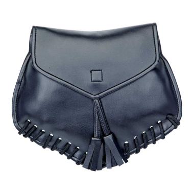 Borsa similpelle nera per cintura