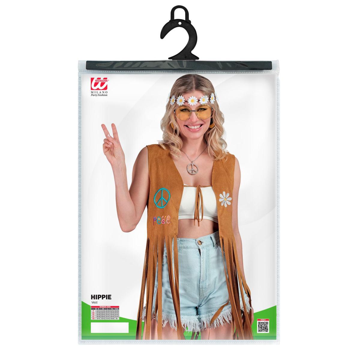 Costume gilet marrone frange