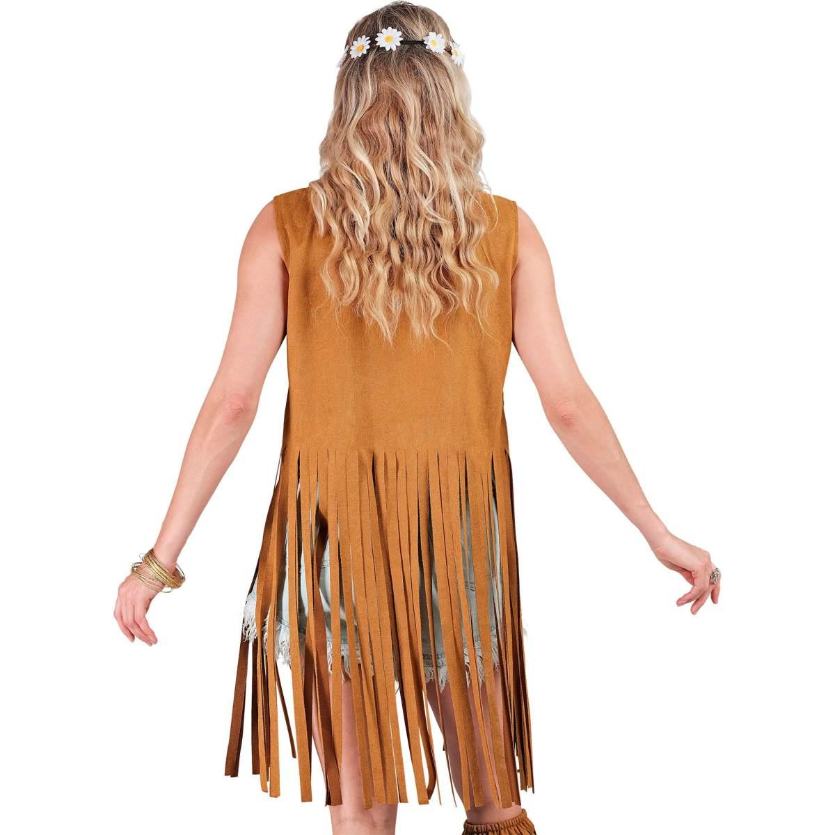 Costume gilet marrone frange