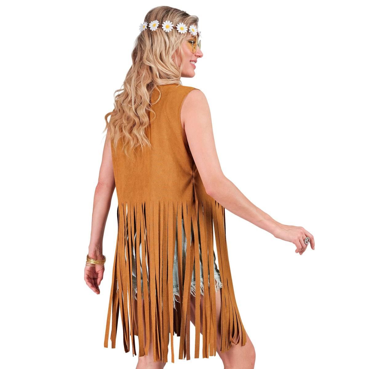 Costume gilet marrone frange