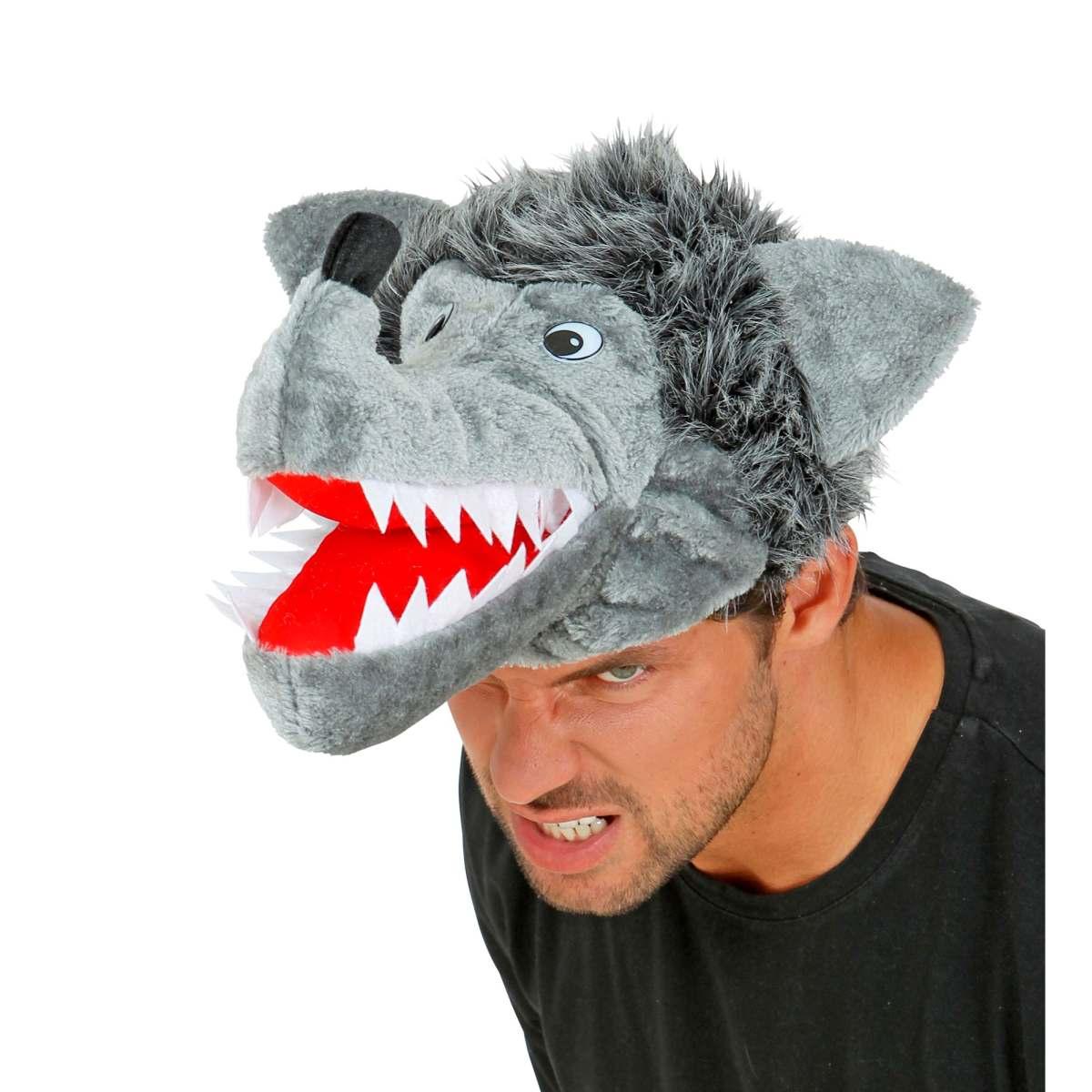 Cappello lupo peluche