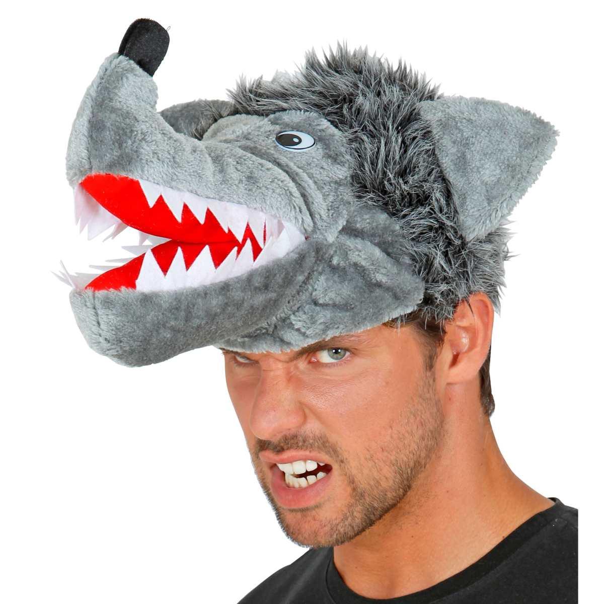 Cappello lupo peluche