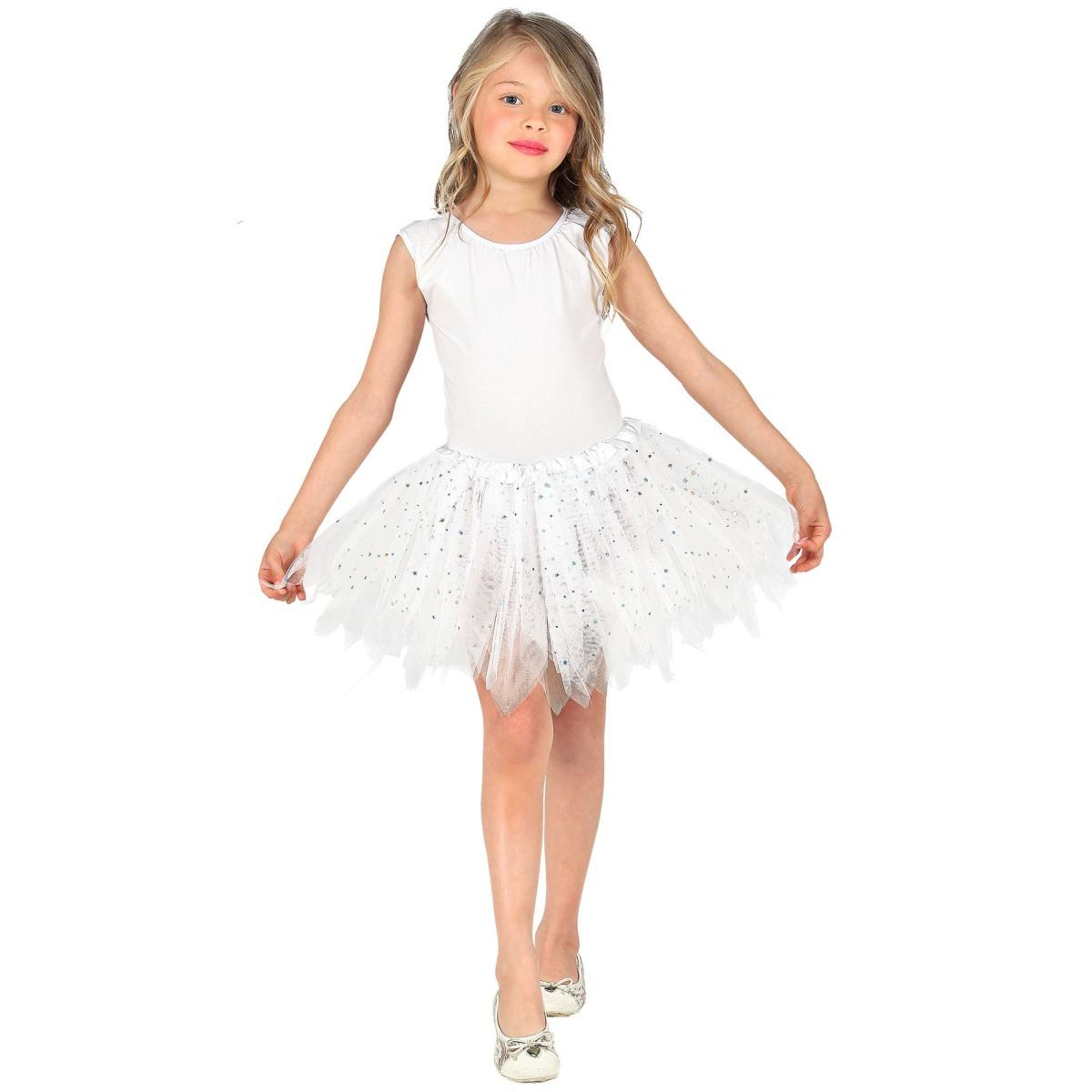 Gonna tulle bianca brillantini