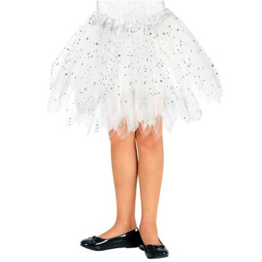 Gonna tulle bianca brillantini