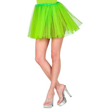 Gonna tulle verde brillantini