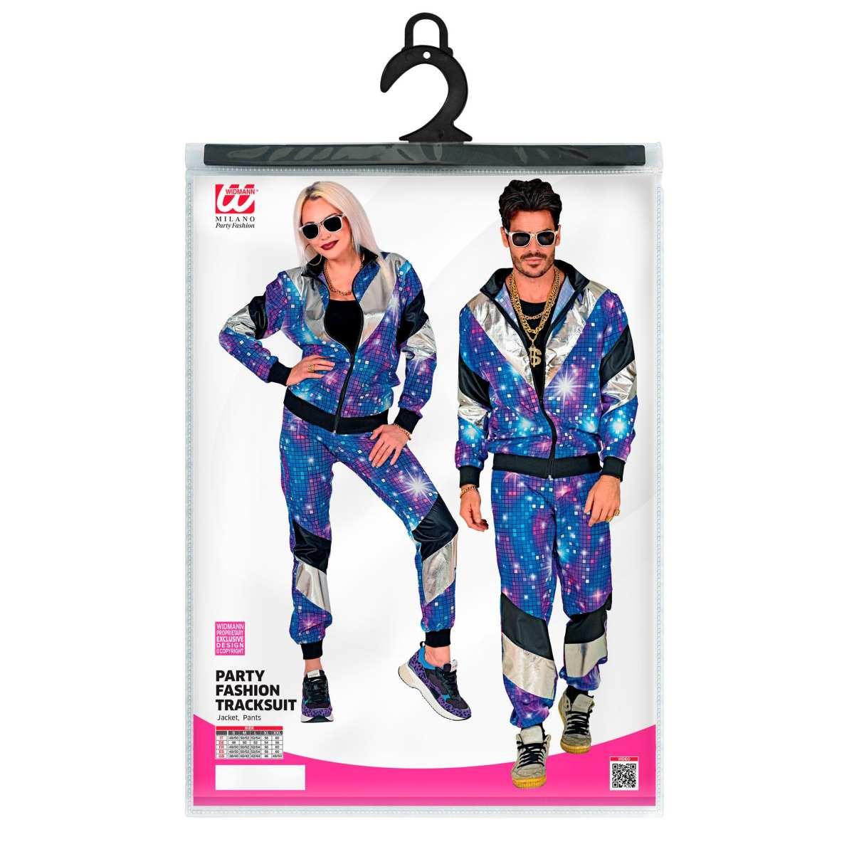 Costume tuta anni 70 80 dance blu