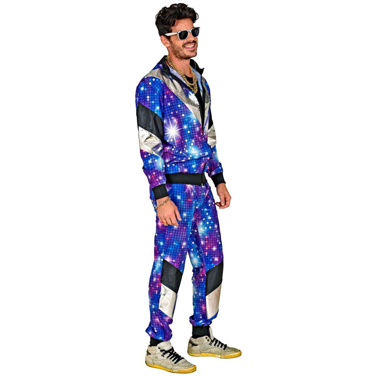 Costume tuta anni 70 80 dance blu