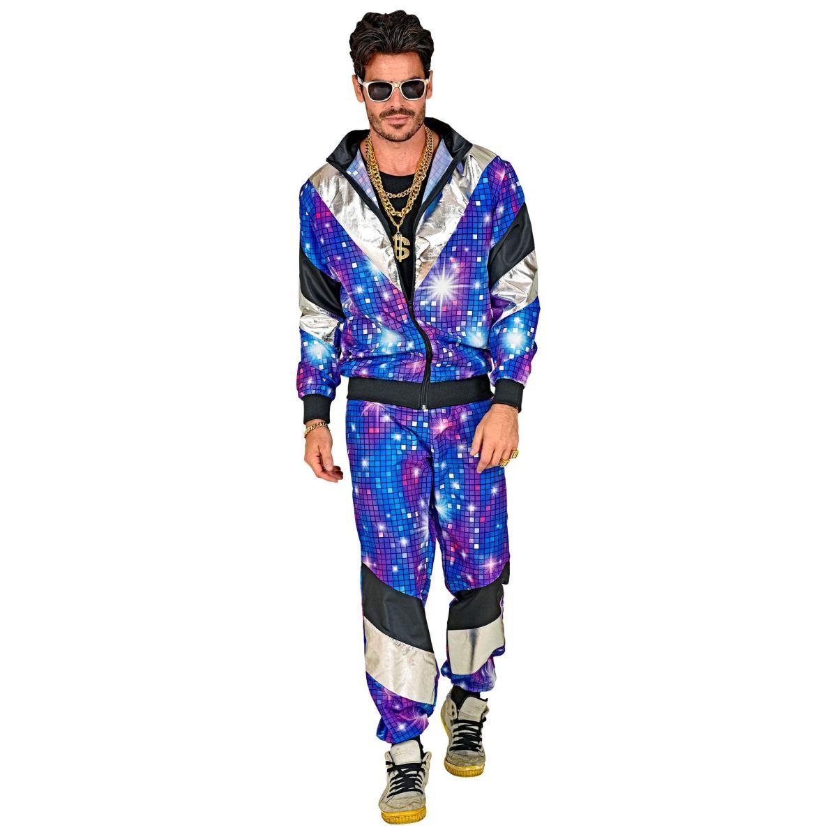 Costume tuta anni 70 80 dance blu