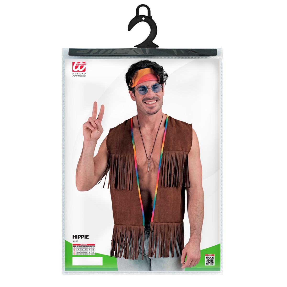 Costume gilet marrone frange