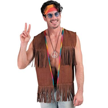 Costume gilet marrone frange