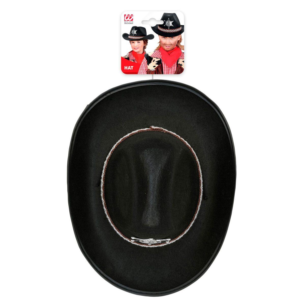 Cappello cowboy sceriffo baby nero