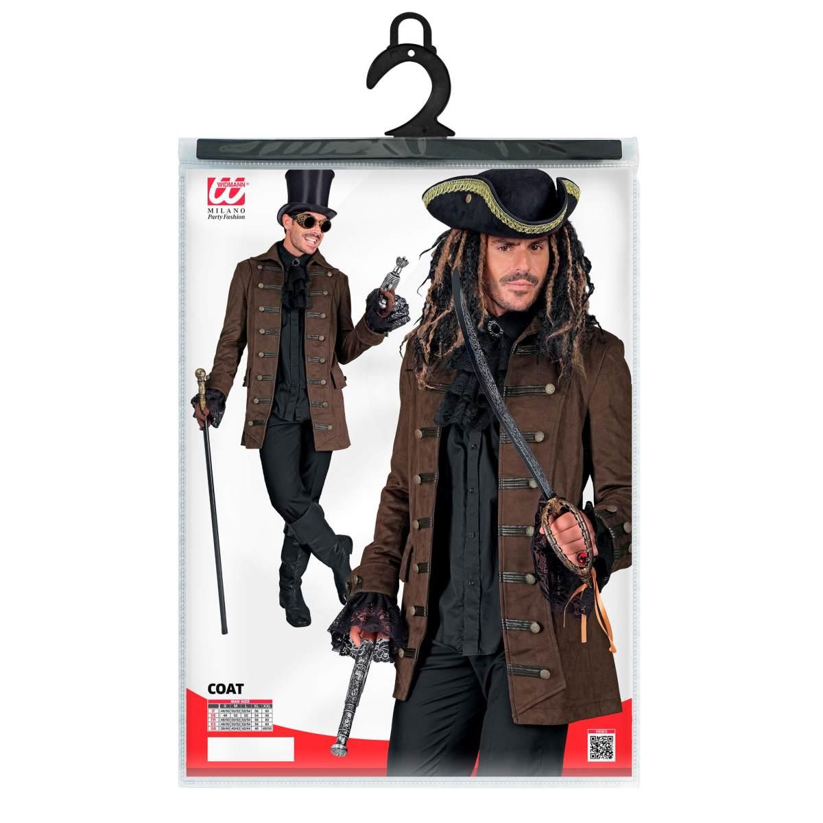 Costume giacca pirata marrone